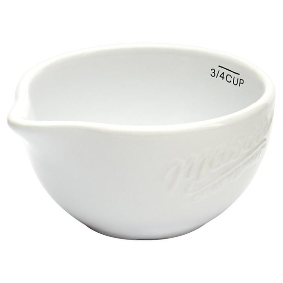 5 Pc Stoneware Batter Bowl & Measuring Cup Set - Picture 6 of 7